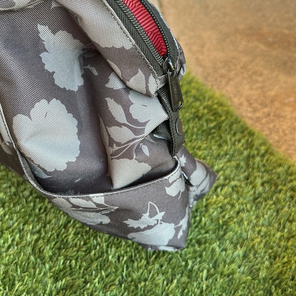 Herschel Floral Print Red Striped Interior Bag Workbag Overnight bag - Picture 10 of 12